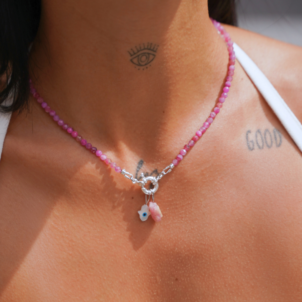 Charm Energético en Turmalina Rosa