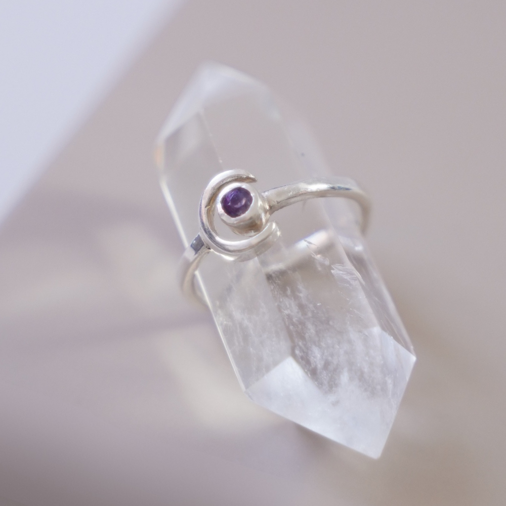 Anillo Luna Sagrada Amatista