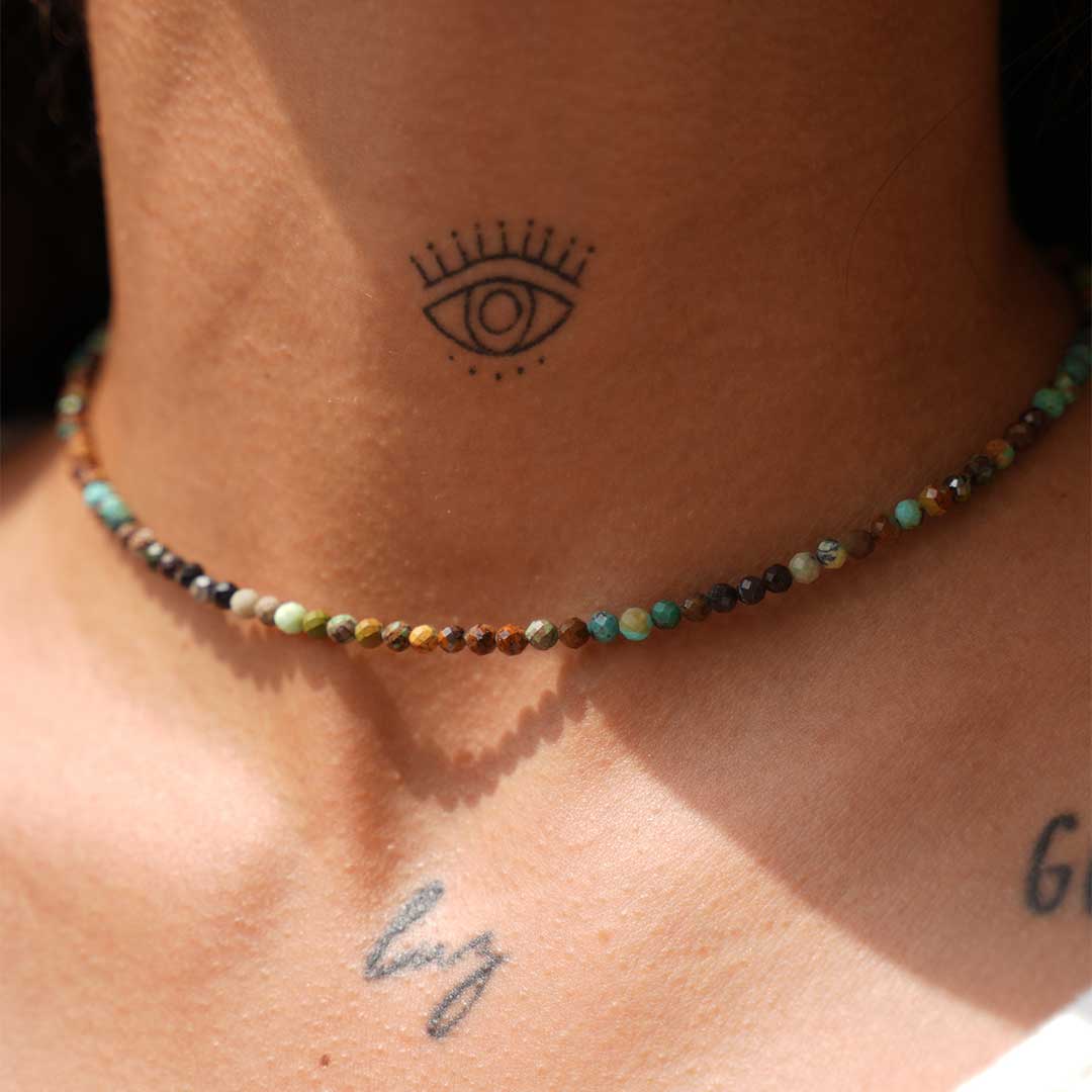 Choker Turquesa Gradiante