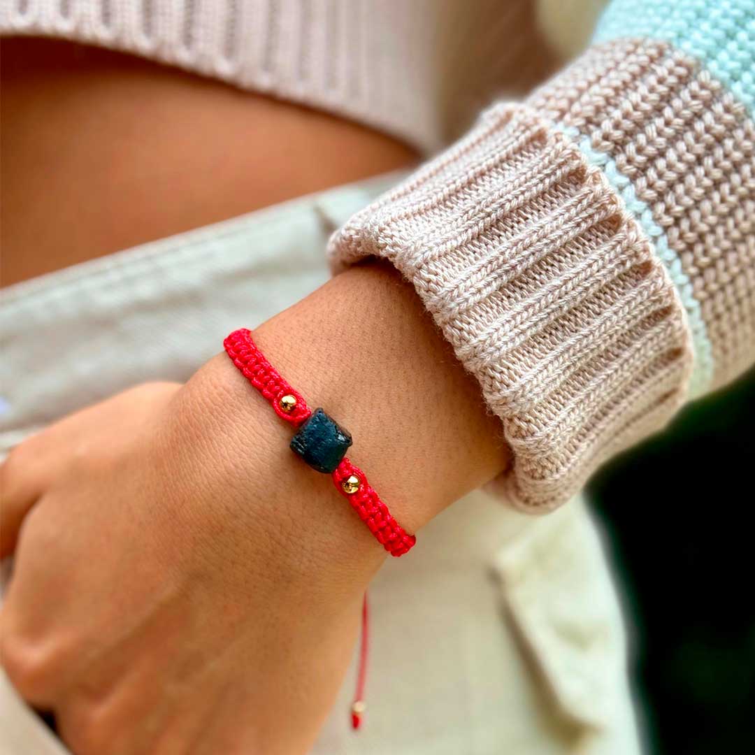 Brazalete de protección turmalina negra