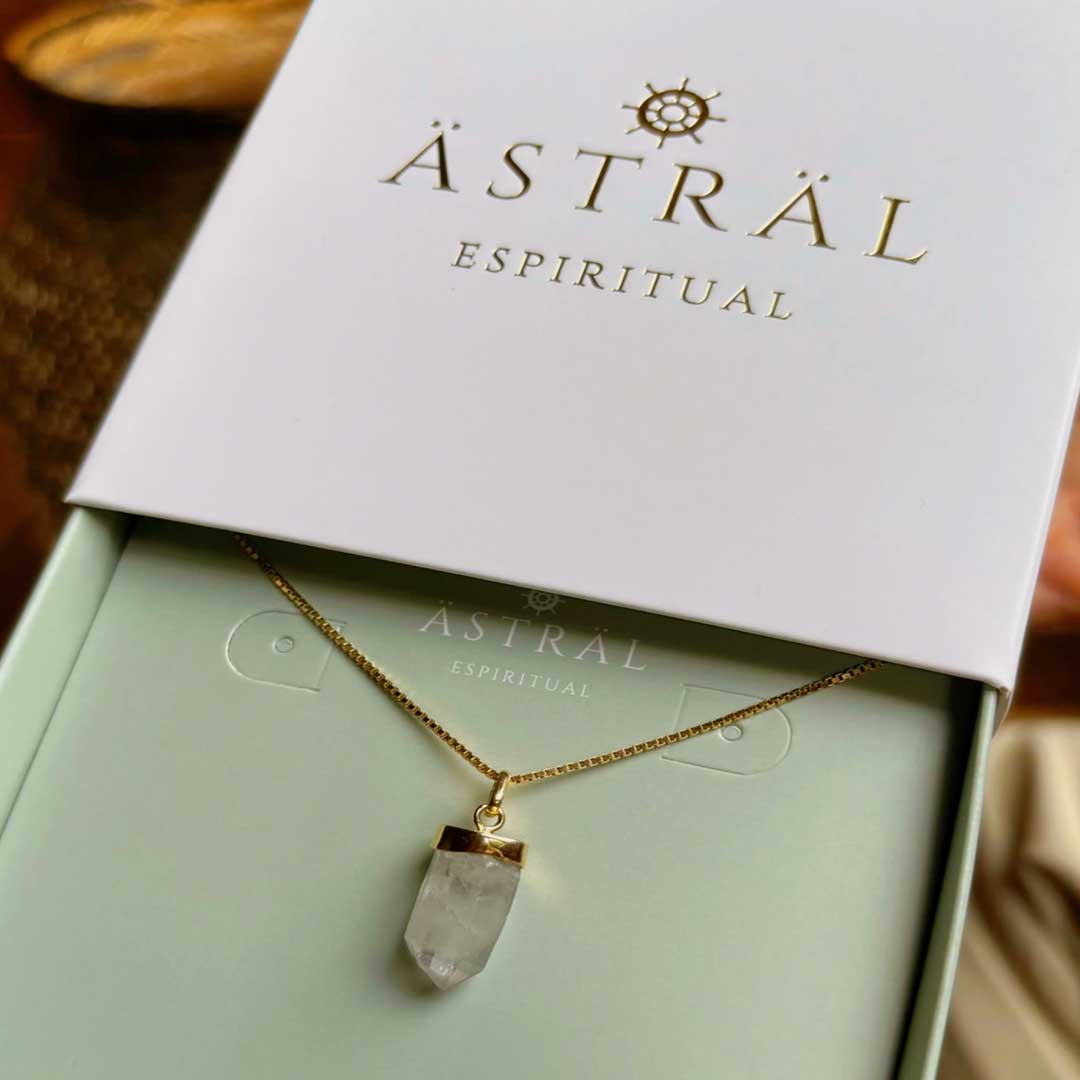 Dije cuarzo cristal Oro