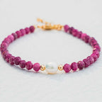 Set Energético Rubí y perla de agua dulce