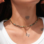 Choker Turquesa Gradiante